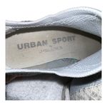 EUC URBAN SPORTS BY J SLIDES Gray and Silver Metallic Slip Photo 5