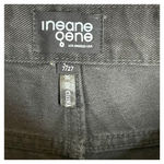 Insane Gene Womens Cropped Jeans Size 7/27 Black Ripped Destroyed Denim 31X26 Black Photo 3