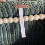 Free People  Boat Neck Olive Green Long Sleeve Knit Tunic Sweater Photo 3