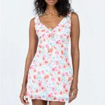 Princess Polly  Floral Mini Dress - White, Pink, Orange Photo 3
