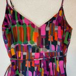 & Other Stories & Other Stories Abstract Print Colorful Strappy Wrap Mini V-Neck Dress Size 8 Photo 6
