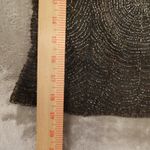 Bebe Women's Moda Dark Grey Brown Silk Beaded Y2K Bustier Crop Top size Large Photo 7