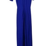 Reformation  Blue Westport Dress High Low V-Neckline Photo 4