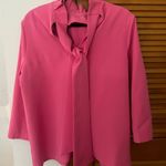 Tuckernuck Pomander Place Pink Faye Ruffle Collar Bow Top Mod Retro Photo 2