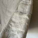 Anthropologie  beige linen utility mini skort Photo 6