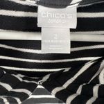Chico's Chico’s Zynergy 2 modal blend 12/14 L striped gold chain hoodie casual travel Photo 5