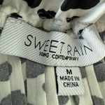 Sweet Rain Pleated Polka Dot Midi Skirt Pull On Flowy Size Medium Black & White Photo 6