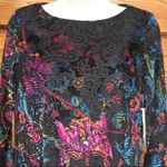ECI NWT Black Multi Velvet Dress Photo 4