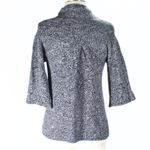 1830 Gray & White Coastal Grandma Cardigan Size Medium Cottagecore Bell Sleeve Photo 2