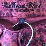 Bullhead Black Leopard Print Skinny Jeans Red Pink Orange Size 5 EUC Photo 3
