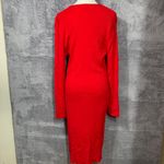 Derek Heart Plus Women’s Red Long Sleeve Sweater Dress Size 3X Ring Detail NWT Photo 3