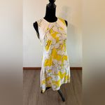 Diane Von Furstenberg  “Samantha” Yellow Floral Dress Size 8​ Photo 2