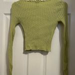 BDG Urban Outfitters  XS Lime Green Ribbed Tie-Front Top Photo 5