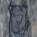 Crystal Doll Glittery Silver Sequins Mini Dress SZ 7 Formal Sparkly Mini Dress Photo 13
