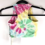 Electric & Rose Sports Bra Crop Top Racerback Tie Dye Colorful Pink Yellow XS Photo 1