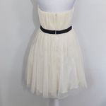 a. drea Cream Strapless Tulle Mini Cocktail Dress NWT Size Small Black Photo 4