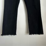 Loft High Waist Straight Crop Jeans Women’s size 28/6, Black with Frayed Hem Photo 4