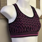 Under Armour  Black/Pink Abstract Design Compression HeatGear Sports Bra- Medium Photo 2