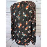 Miss Me  Western Blouse Shirt‎ Medium Long sleeve Western Metallic Floral Viscose Photo 6