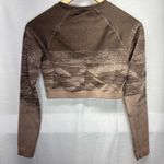 Gymshark Tan and Brown Graphic Crop Sweatshirt Photo 5