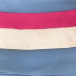 l*space L* Rebel Blue Pink Striped Bandeau Bikini Top Size XS New Photo 5