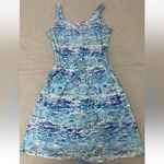 Lilly Pulitzer XS Dress Blue High Tide Cori Beach Sleeveless Summer Casual Photo 3