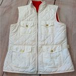 Ralph Lauren Lauren  Reversible Vest Orange Cream Size Small Quilted Photo 3