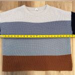 Wishlist Knit Sweater Wide Stripes Blue / Brown - Size M/L Photo 6