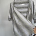 Anthropologie Fiets Voor 2 Open Front Draped Cardigan Kimono Sweater M/L Gray Photo 4
