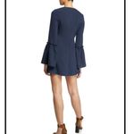 Likely  Valentina Mini Dress Blue Size 2 Long Sleeve Flare Sleeve Ruffle A-Line Photo 6