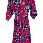 Victoria's Secret Gold Label Robe Nightgown Set Women's M & PS Red Roses Sheer Photo 0