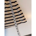 Boden Striped Long Sleeve Scoop Neck Casual Top Cream Navy Blue Women's Size 4 Black Photo 5