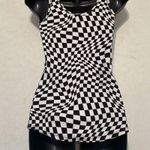 No Boundaries Women’s size medium tank top, black, and white. Photo 1
