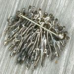 Vintage Unique sterling brutalist pendant brooch Jewlery pin burning bush Gray Photo 2