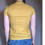 Fossil  Boho Yellow Button Up Shortsleeve Top Size Small Photo 1