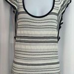 White House | Black Market  Flutter Sleeve Pointelle Stripe Top (626) Photo 9