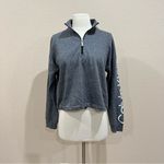 Calvin Klein Half Zip Oversized Athletic Crop Pullover Sz Small Photo 10