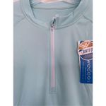 Evedoos Long Sleeve Blue 1/4 zip Workout Shirt Anti UV Sz Xl NWT Photo 9