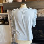 Rebecca Taylor  Light Blue Ruffle Sleeve Tee Photo 6