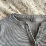 Brandy Melville Cropped ribbed baby blue sweater Photo 1