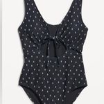 Old Navy Front Cutout One-Piece Swim Bathing Suit Geometric Print Size 2X NWT Photo 2