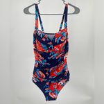 Ekouaer  one piece swimsuit, floral with adjustable straps,‎ size Large Photo 1