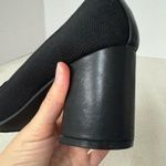 Adrienne Vittadini  Black Heeled Loafer Knit Womens 9.5 Slip On Pump Preppy Heels Photo 6