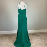 AQUA  Strappy Sleeveless A-Line Evening Gown Colorful Green Size 4 Formal Dress Photo 3