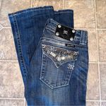 Miss Me  Designer Jeans Bootcut Beaded Rhinestone Flap Pocket Photo 0