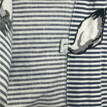 Sucrefas Navy White Striped 50s Style Collared Dress Small Rockabilly Pin Photo 4