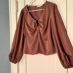 Revolve ASTR the label strappy keyhole blouse mauve medium feminine coquette going out Photo 2