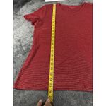 Laura Scott  Crinkle Short Sleeve Red Metallic T-Shirt Size XL Photo 2
