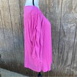 Avenue Pink Flowy Ruched Arm 3/4 Sleeve Top Size 3X Photo 6