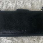 Mundi  Black Leather Wallet NWT Card Slots Zip Closure 7.5 x 3.5" Photo 3